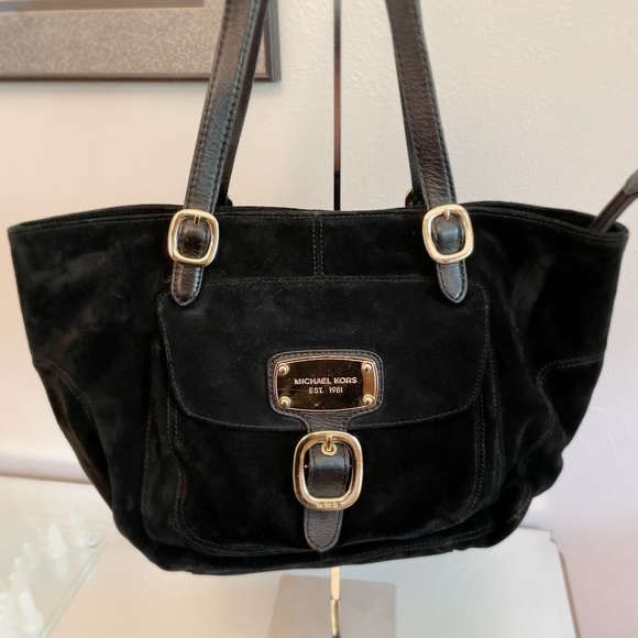 MICHAEL KORS E-1205 HUDSON DOWNTOWN BLACK SUEDE - Picture 5 of 9